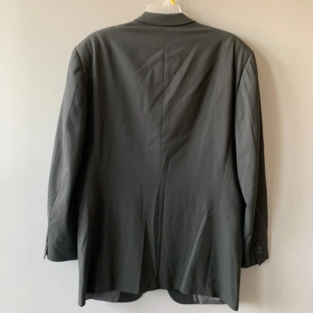 Hugo Boss Sport Coat Men 46L Wool Blazer Einstein Sigma Greenish Gray Union Made